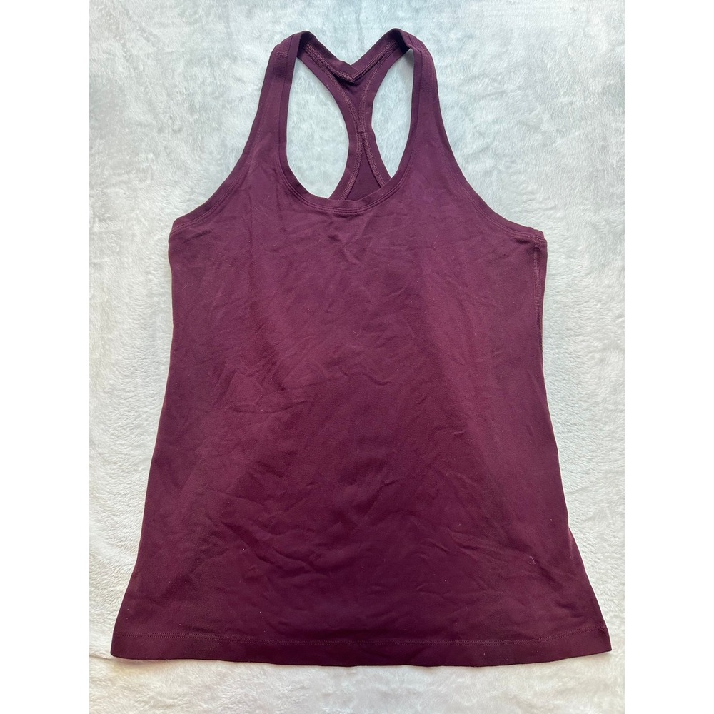 Lululemon Cool Racerback Tank Top Burgundy Plum Athletic Yoga Shirt Size 4 - 158